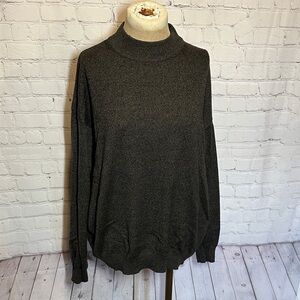 Preswick & Moore Black and brown Turtleneck Sweater